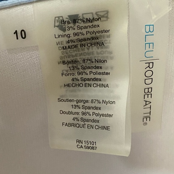 NWOT Bleu Rod Beattie Blue Ombré Underwire Swim Top Size 10 - Picture 9 of 11